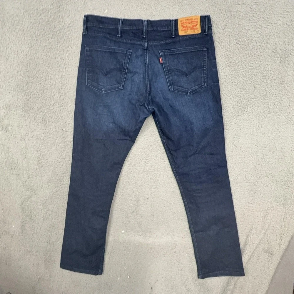Levis 511 Jeans Mens 38x32 Blue Dark Wash Slim Tapered Stretch Denim Zip Fly